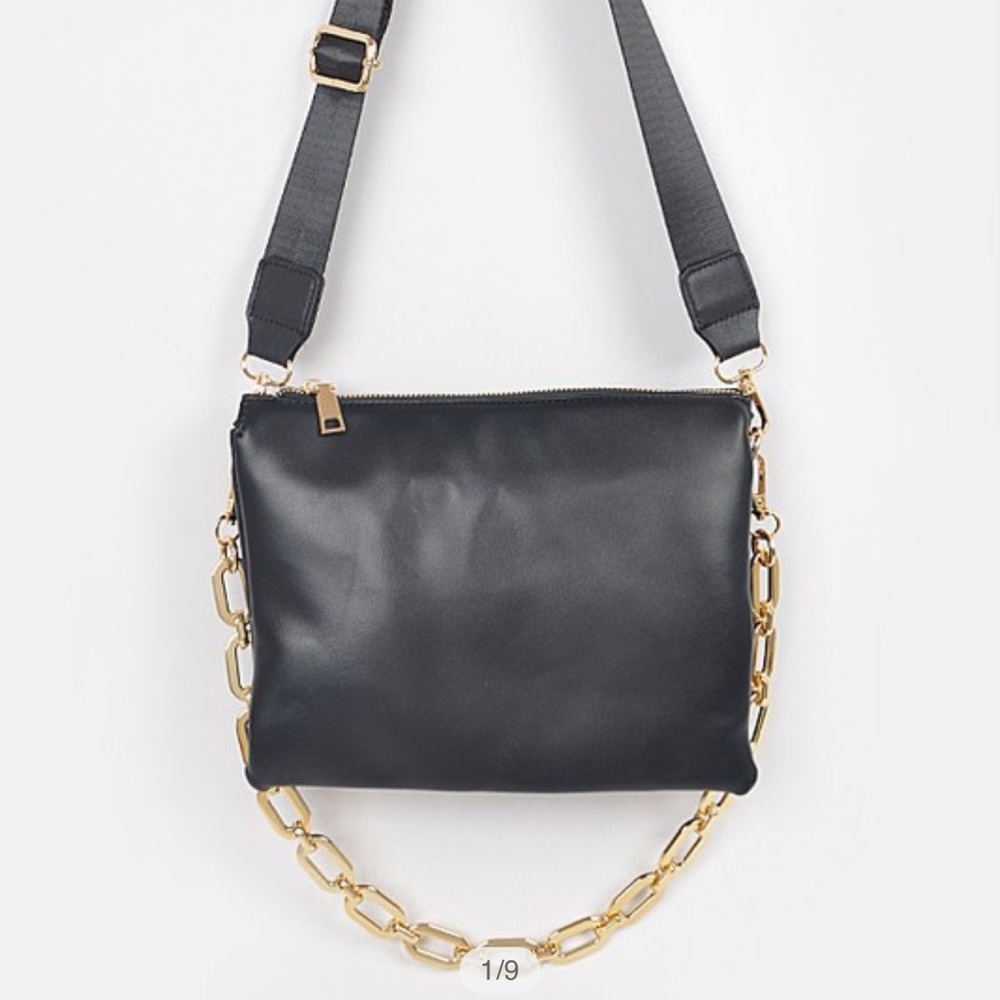 Double chain crossbody bag